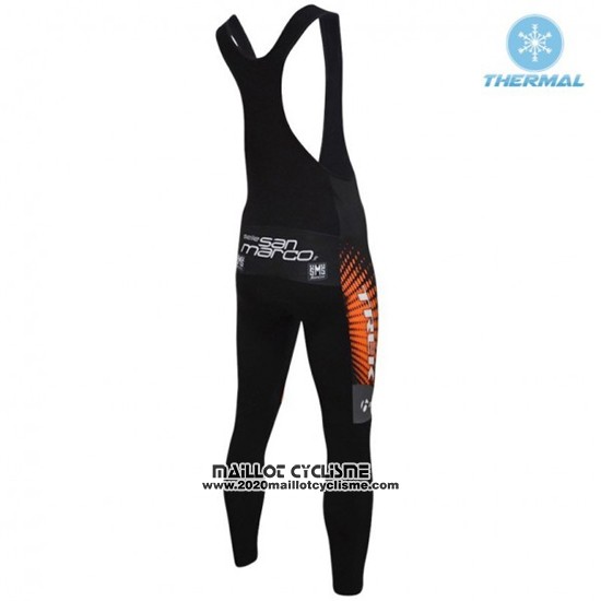 2016 Maillot Ciclismo DE Rose Noir et Orange Manches Longues et Cuissard
